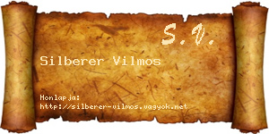 Silberer Vilmos névjegykártya